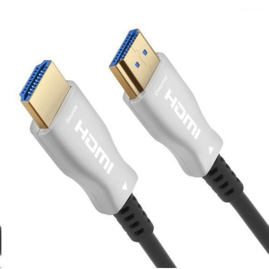 PREMIUMCORD HDMI optický kábel s vysokou rýchlosťou s Ether. 4K@60Hz, 50 m, M/M, pozlátené konektory