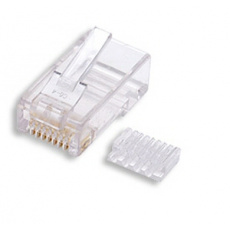 Konektor UTP RJ45 (8p8c), Cat6, 50µm, skládaný, drát - 100 ks