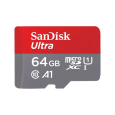 SanDisk MicroSDXC karta 64GB Ultra (140MB/s, A1 Class 10 UHS-I ) + adaptér