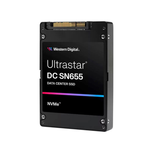 WD Enterprise SSD 61.44TB Ultrastar DC SN655, PCIe Gen4, (R:4300, W:3150MB/s), RI-1DW/D BICS5 TCG Ruby