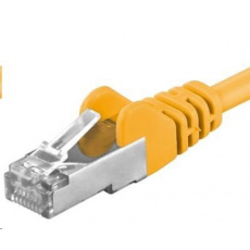 PREMIUMCORD Patch kábel CAT6a S-FTP, RJ45-RJ45, AWG 26/7 10m žltý