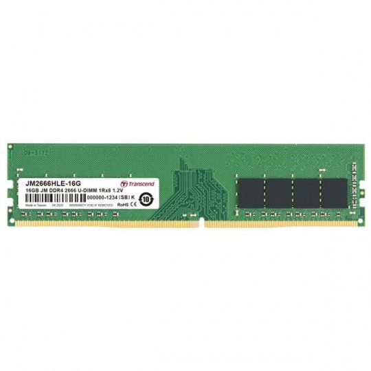 DDR4 DIMM 16GB 2666MHz TRANSCEND 1Rx8 2Gx8 CL19 1.2V