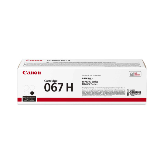 Canon TONER 067H černá pro i-SENSYS LBP631Cw, LBP633Cdw, MF651Cw, MF655Cdw, MF657Cdw (3130 str.)