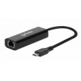 Adaptér Manhattan USB-C na 2.ethernet 5GBASE-T, USB 3.2 Gen 1; 10/100/1000 Mbps & 2.5 Gb/s, čierna