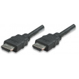 MANHATTAN HDMI kábel s Ethernetom, tienený, 1 m, čierny