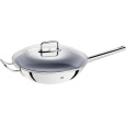 Zwilling Plus wok s poklicí, 32 cm, ergonomická rukojeť, nerezová ocel 18/10